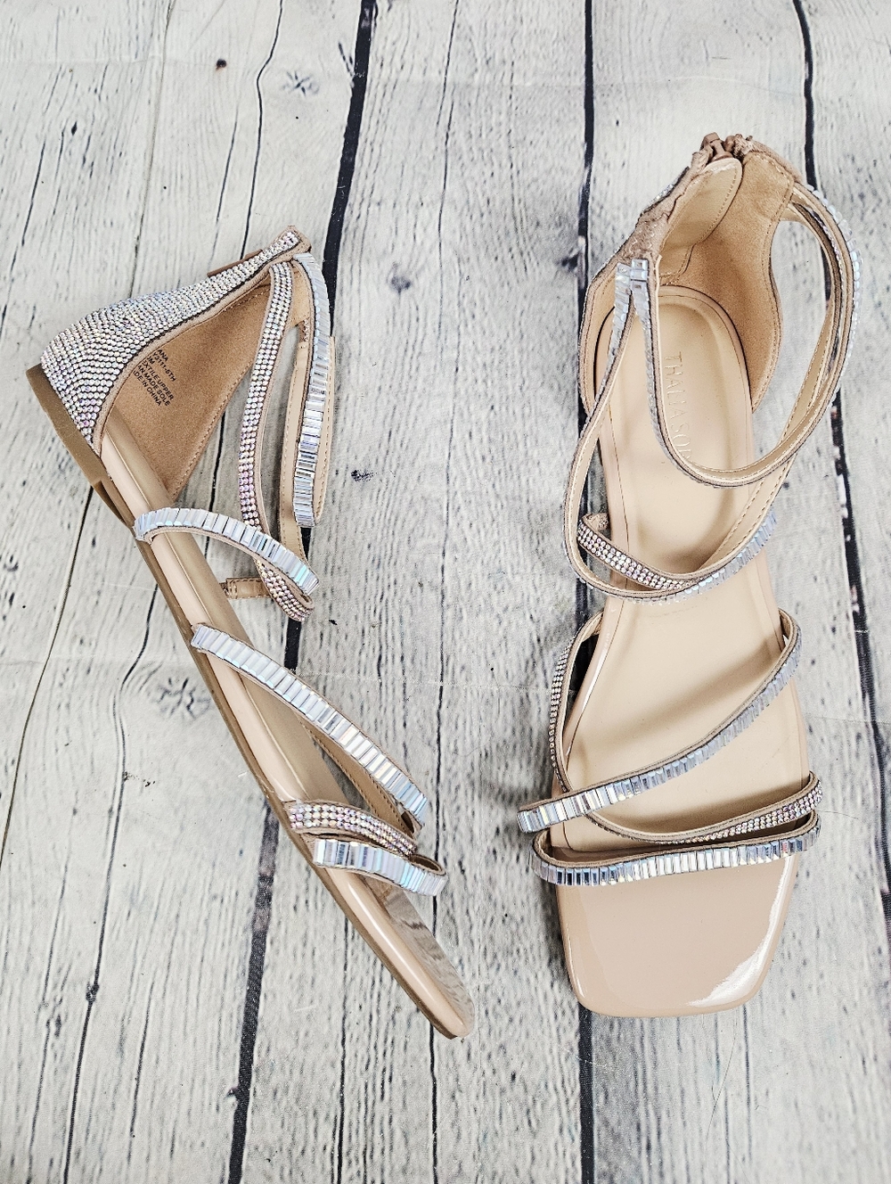 THALIA SODI | Dana embellished strappy gladiator sandals